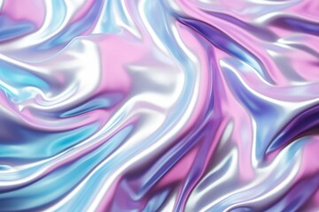 Obraz premium Flowing silk textures studio digital art vibrant colors close-up abstract beauty