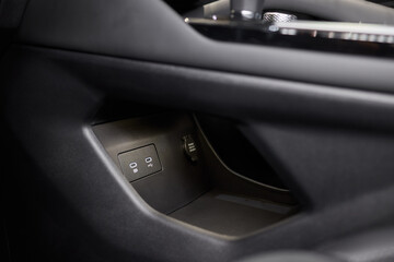 Interior USB and Power Port in a Modern Vehicle for Enhanced Convenience and Utility