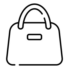 Bag, handbag black line icon