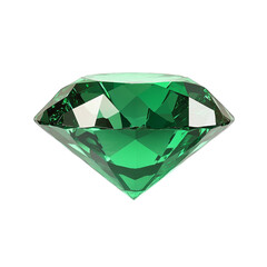 Sparkling green emerald gemstone on display.