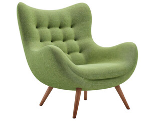 Stylish green armchair for modern interiors.