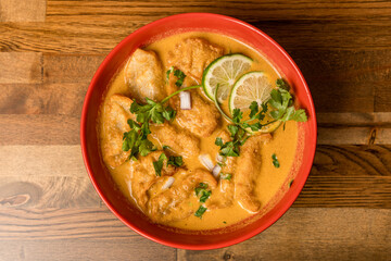 Nepalese soup with chicken dumplings