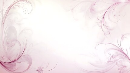Delicate Pink Floral Swirls Abstract Design
