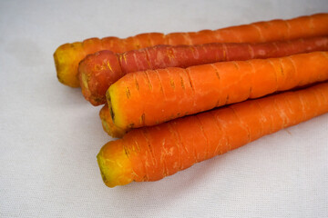 fresh vegetable carrots isolated on white background