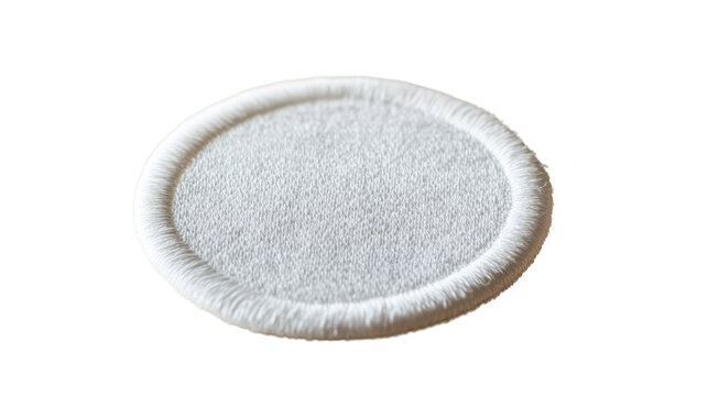 White round coaster for beverage protection.