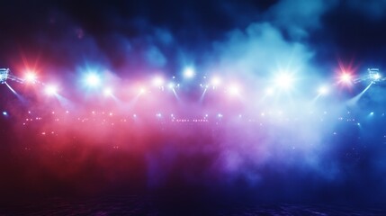 Dramatic Halftime Show Moment with Intense Lighting Effects