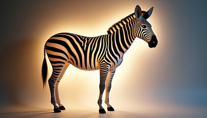 Fototapeta premium Detailed Shadow of a Zebra in the Wild