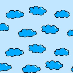 seamless pattern with clouds