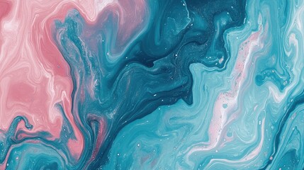AI-generated abstract background featuring flowing gradient waves in vibrant shades of blue and pink, creating a futuristic and modern aesthetic. No text, no people.