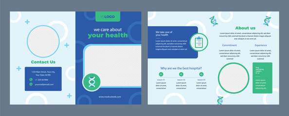 Medical Healthcare live webinar banner invitation and social media post template. coronavirus webinar invitation with clean gradient blue design.
