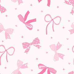 Whimsical Hand-Drawn Bow, Valentine's Day Vector Illustration