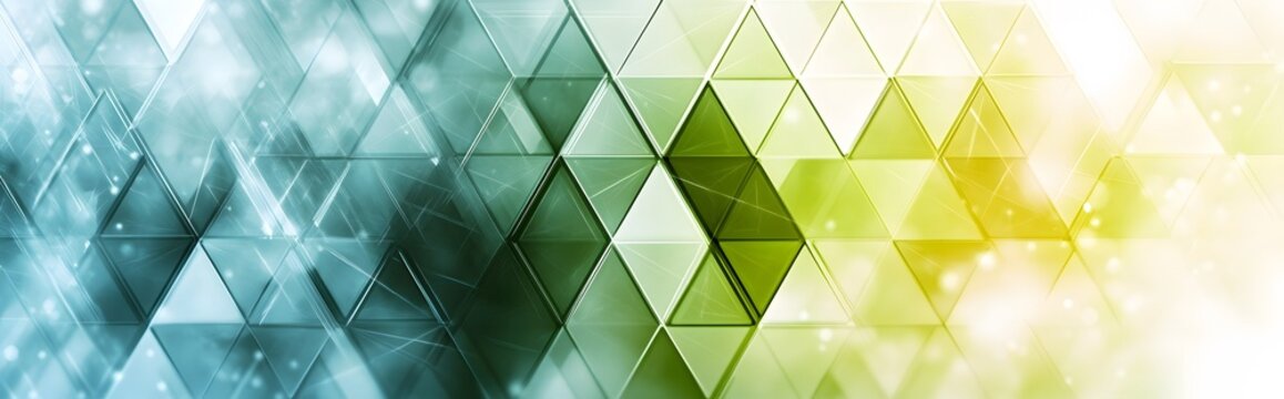 Abstract Geometric Triangular Green Blue Pattern Background