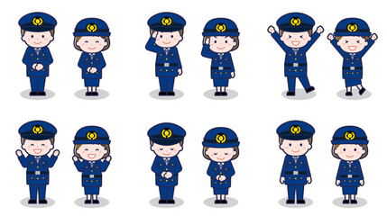 警察官の男女 01