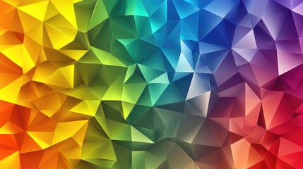 Obraz premium Dynamic D low-poly shapes with sharp edges and vibrant gradients forming a bold design. No text, no people.