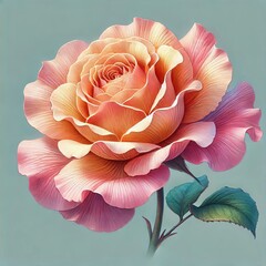 Coral Reef Rose A pastel orange pink rose with delicate swirling