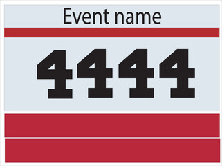 Bib Number Vector Illustration
