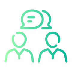 discussion Line Gradient Icon
