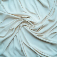 Obraz premium Elegant Draped Cream Fabric Soft Texture Wedding Background Bridal Textile Smooth Surf