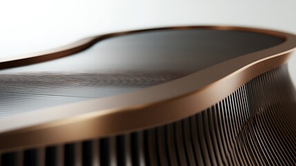 Abstract Modern Coffee Table Design: Bronze and Black Elegance