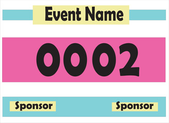 Bib number vector illustration