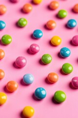 Candy background with gummy bears in vibrant colors.