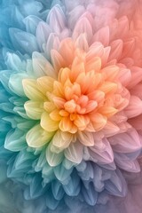 Colorful Petals in Soft Focus Creating a Dreamy Floral Abstract Background