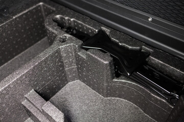 The Car Tool Kit and Accessories Storage Compartment is designed for convenience and organization