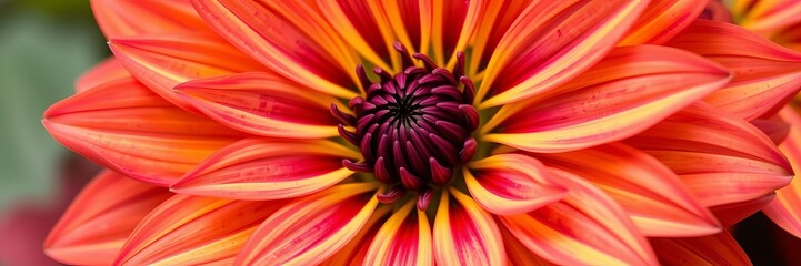 Obraz premium Close up of vibrant Dahlia flower petals in Sammamish, Washington State, USA, close up, USA