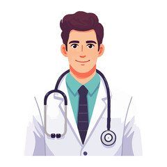 Fototapeta premium male and female doctor vector
