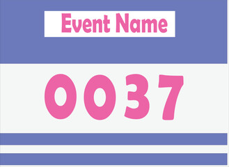 Bib number vector illustration