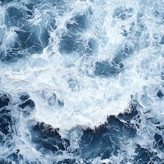 Obraz premium Dynamic ocean waves creating a serene pattern.