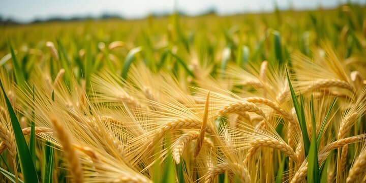 Close up of a golden wheat field outside of Louisville Kentucky, natural, landscape - Powered by Adobe