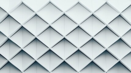 Fototapeta premium Abstract White Geometric 3D Structure Modern Architecture Clean Minimalist Design Futur