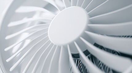 Close up of White Cooling Fan Computer