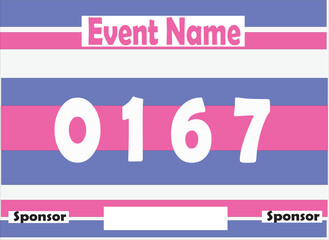 Bib number vector illustration