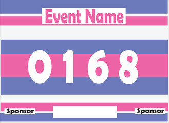 Bib number vector illustration