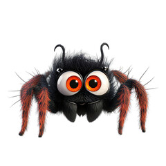 Fototapeta premium Charming Animated Spider Character with Big Eyes and Furry Features in Vibrant Cartoon Style