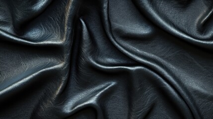 Luxurious black sequin fabric with glittery drapes for high-end fashion and accessories.