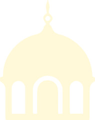 Minimalist Dome Architectural Illustration