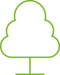 Tree Icon Line Art