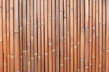 Bamboo texture with natural brown striped pattern on wooden surface