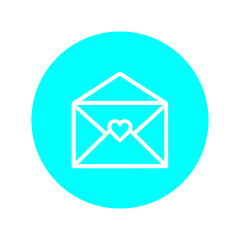 Open Envelope with a Heart