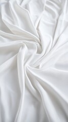Obraz premium Elegant White Fabric Drape Soft Textile Texture Wedding Background Smooth Surface Brid