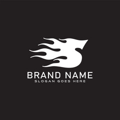 S Fire logo. S letter logo design. business and real estate monogram logo vector template. S