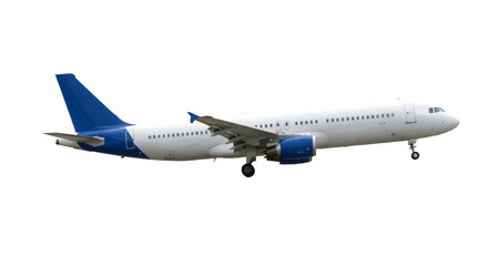 Obraz premium typical airplane isolated on transparent background.