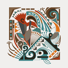 Modern Art Primitive Shapes