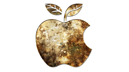 Engraved Apple Icon Design on transparent background.PNG