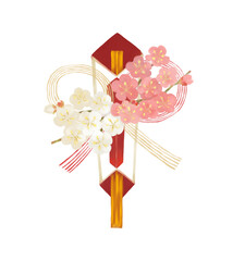 水引付き梅の花の飾り熨斗