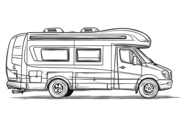 Motorhome Design: Travel Vehicle Sketch