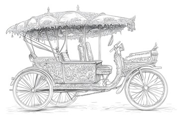 Ornate Vintage Carriage Rides Beautifully